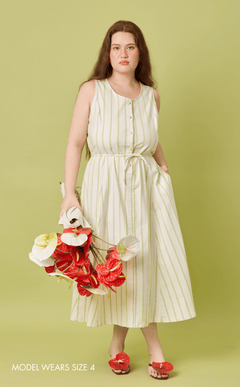 ALMA DRESS - NEON STRIPES Shop.TayoStudio