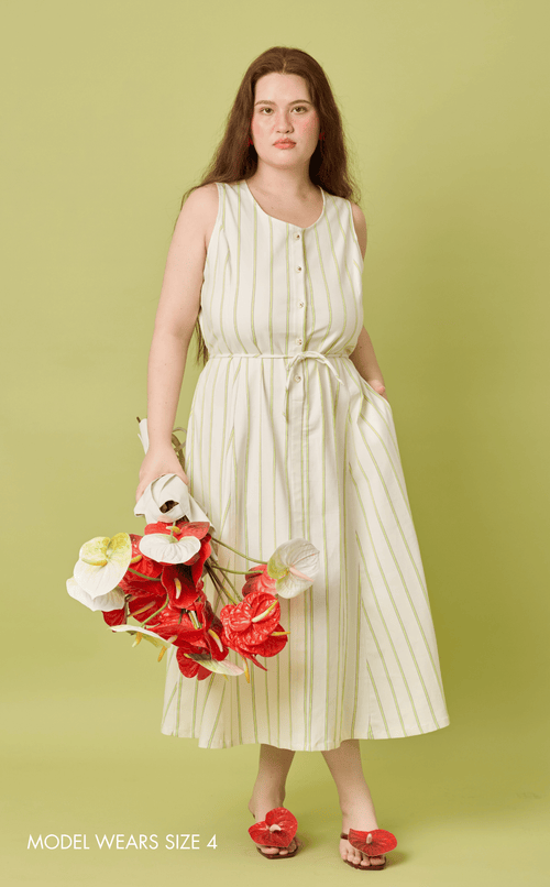 ALMA DRESS - NEON STRIPES Shop.TayoStudio