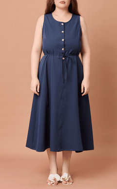 ALMA DRESS - NAVY BLUE Shop.TayoStudio
