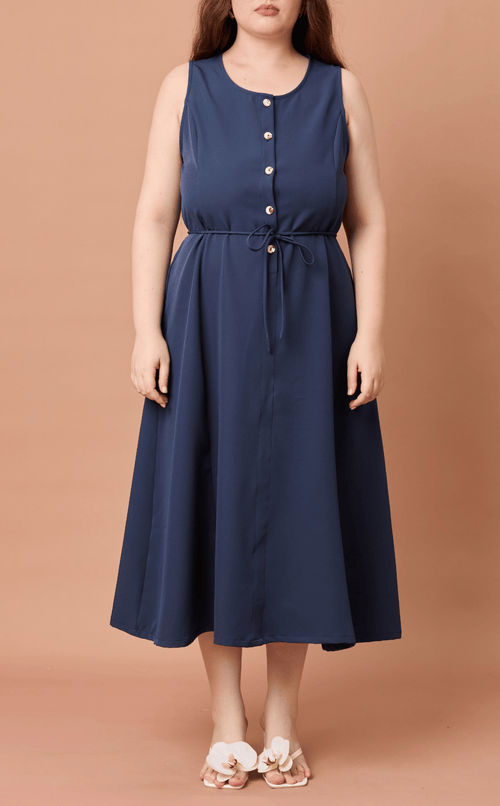 ALMA DRESS - NAVY BLUE Shop.TayoStudio