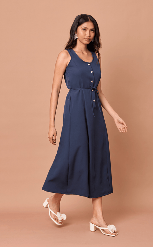 ALMA DRESS - NAVY BLUE Shop.TayoStudio