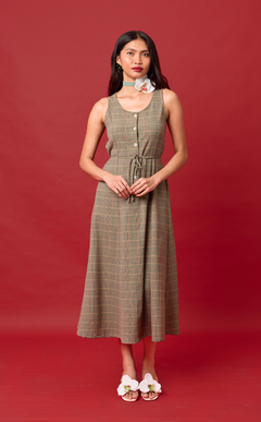 ALMA DRESS - HOUNDSTOOTH PLAID