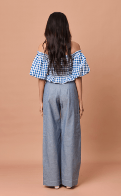 ALON PANTS - DENIM LINEN Shop.TayoStudio