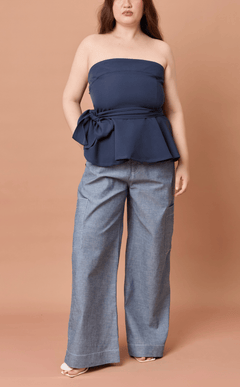 ALON PANTS - DENIM LINEN Shop.TayoStudio