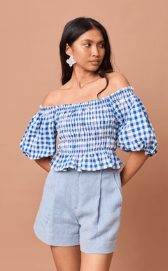 AMARI SHORTS 2.0 - CHEVRON TWEED Shop.TayoStudio