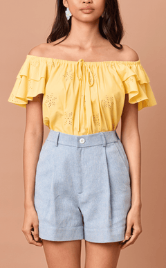 AMARI SHORTS 2.0 - CHEVRON TWEED Shop.TayoStudio