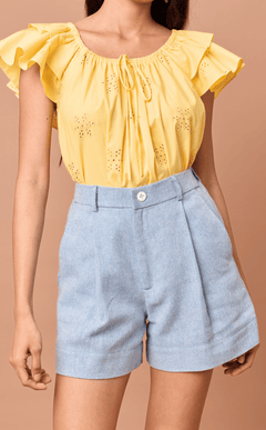 AMARI SHORTS 2.0 - CHEVRON TWEED Shop.TayoStudio