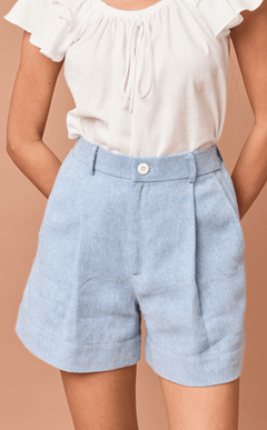 AMARI SHORTS 2.0 - CHEVRON TWEED Shop.TayoStudio
