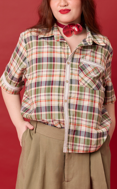 APO SHIRT - OLIVE PLAID Shop.TayoStudio
