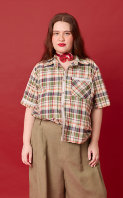 APO SHIRT - OLIVE PLAID Shop.TayoStudio