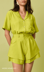 AZUL SHORTS - CHARTREUSE Shop.TayoStudio
