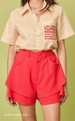AZUL SHORTS - RED Shop.TayoStudio