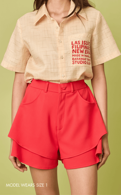 AZUL SHORTS - RED Shop.TayoStudio