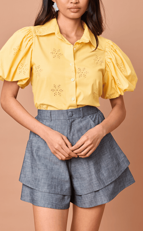 AZUL SHORTS - DENIM CHAMBRAY Shop.TayoStudio