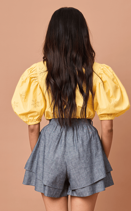 AZUL SHORTS - DENIM CHAMBRAY Shop.TayoStudio