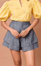AZUL SHORTS - DENIM CHAMBRAY Shop.TayoStudio