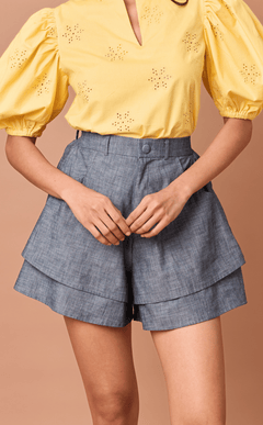 AZUL SHORTS - DENIM CHAMBRAY Shop.TayoStudio