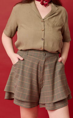 AZUL SHORTS - HOUNDSTOOTH PLAID Shop.TayoStudio