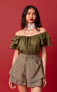 AZUL SHORTS - HOUNDSTOOTH PLAID