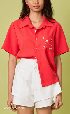 AZUL SHORTS - WHITE OXFORD Shop.TayoStudio