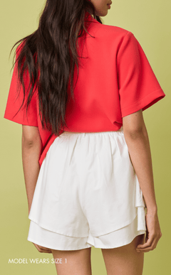 AZUL SHORTS - WHITE OXFORD Shop.TayoStudio