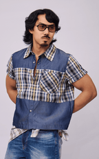 ANTON SHIRT - COMBI DENIM SAPIN-SAPIN