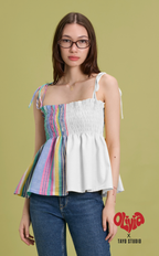 OLI 3-WAY TOP - WHITE COMBI