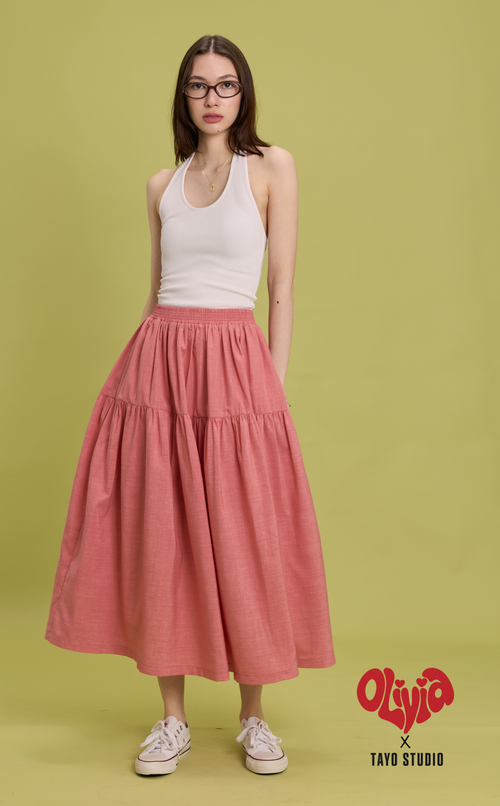 HANNAH SKIRT - SALMON