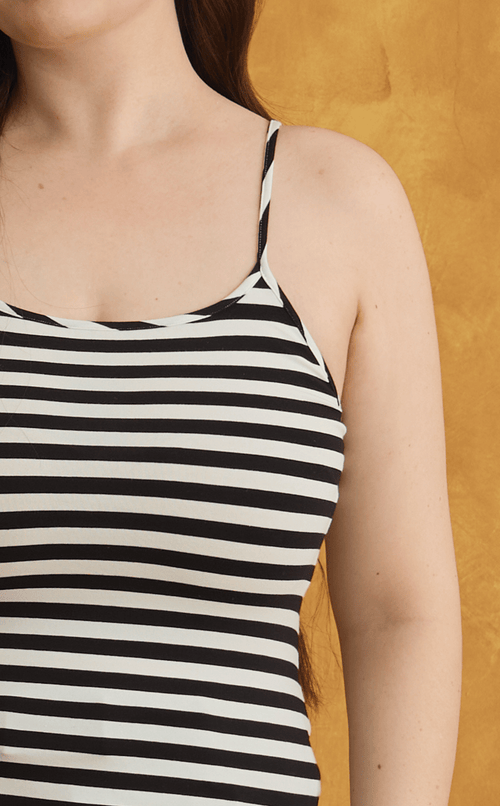 CASSIE TOP - WHITE STRIPES