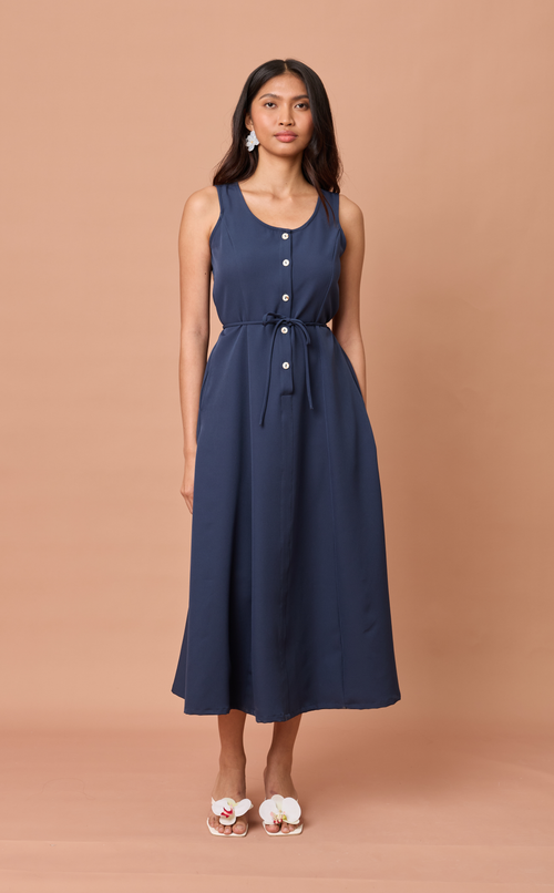 ALMA DRESS - NAVY BLUE Shop.TayoStudio