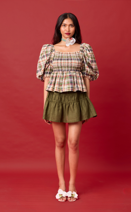 COSETTE SKORT - ARMY GREEN Shop.TayoStudio