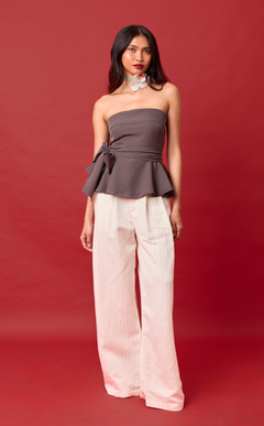 DATU PANTS - WHITE CHALK STRIPES Shop.TayoStudio