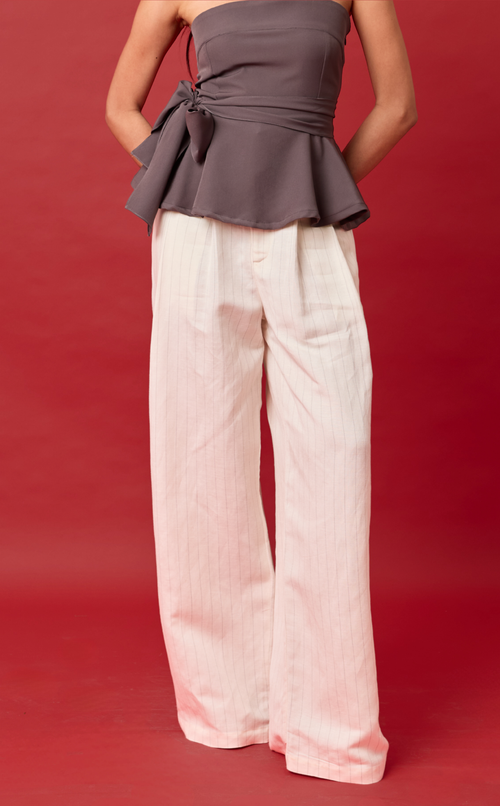 DATU PANTS - WHITE CHALK STRIPES