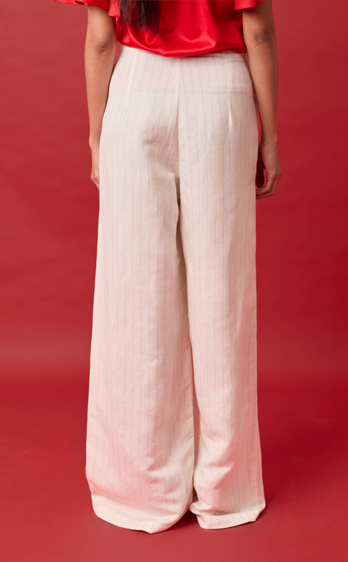 DATU PANTS - WHITE CHALK STRIPES Shop.TayoStudio