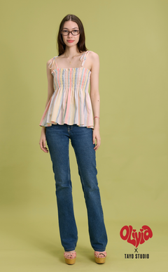 OLI TOP - PASTEL MULTICOLOR STRIPES