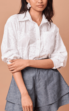 ESCOLTA TOP - WHITE LACE