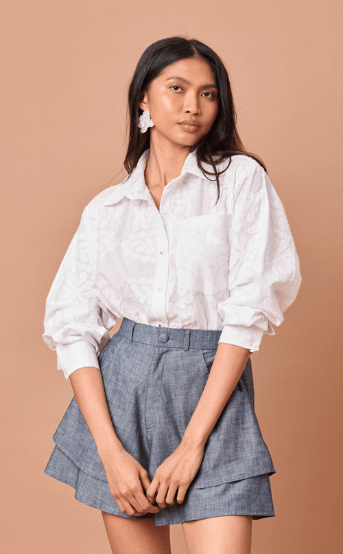 ESCOLTA TOP - WHITE LACE