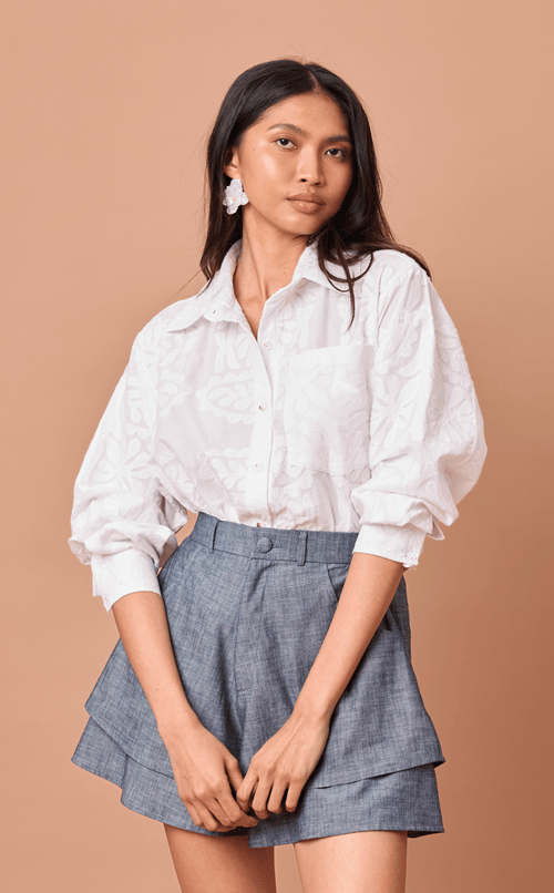 ESCOLTA TOP - WHITE LACE Shop.TayoStudio