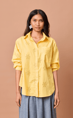 ESCOLTA TOP - YELLOW EYELET Shop.TayoStudio
