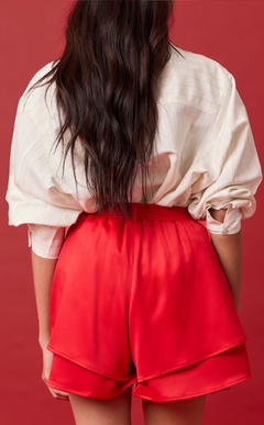 ESCOLTA TOP - WHITE CHALK STRIPES w/BAYANIHAN EMBRO