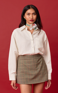 ESTRELLA TOP - WHITE CHALK STRIPES Shop.TayoStudio