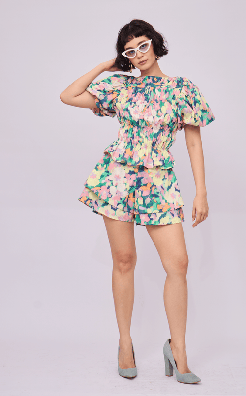 ELENA TOP - PASTEL ABSTRACT