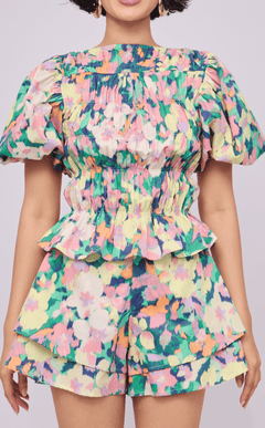 ELENA TOP - PASTEL ABSTRACT