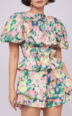 ELENA TOP - PASTEL ABSTRACT