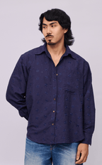ESCOLTA TOP - NAVY BLUE EYELET