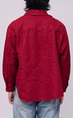 ESCOLTA TOP - MERLOT EYELET