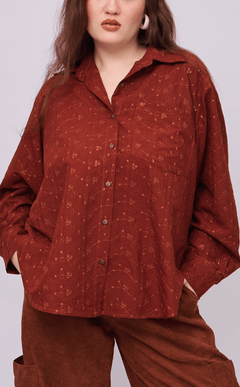 ESCOLTA TOP - CINNAMON EYELET