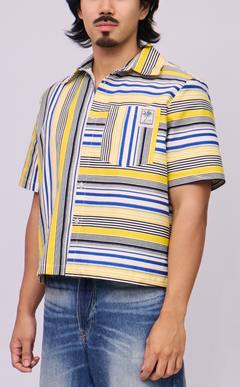 SULTAN SHIRT - BLUE AND YELLOW STRIPES