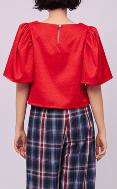 FILI TOP - RED JACQUARD