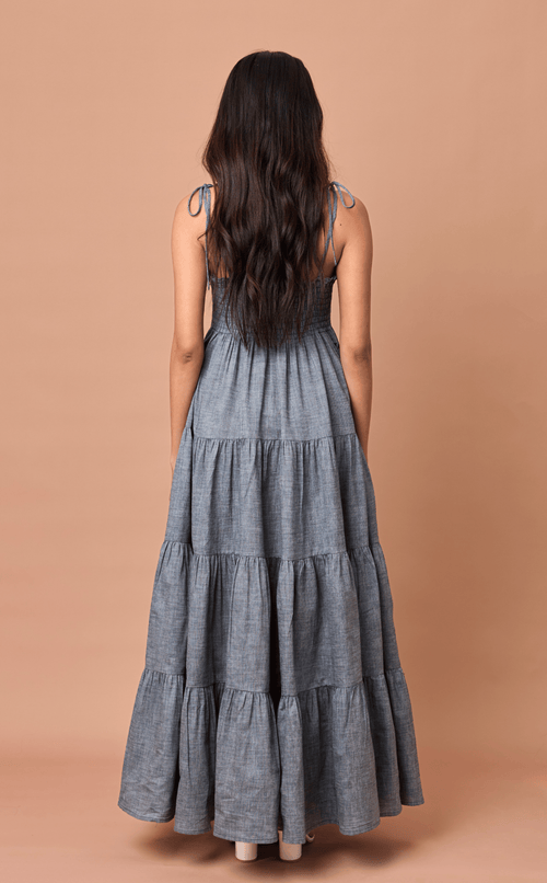 GABRIELA DRESS - DENIM CHAMBRAY Shop.TayoStudio